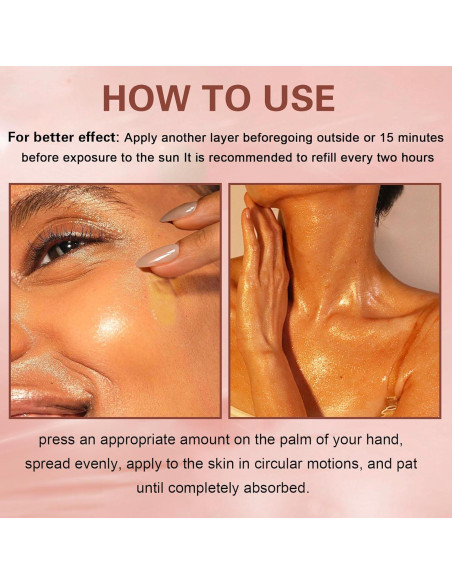 Aceite Bronceador QIUFSSE con Brillos y Coco SPF 45 109.8 ml