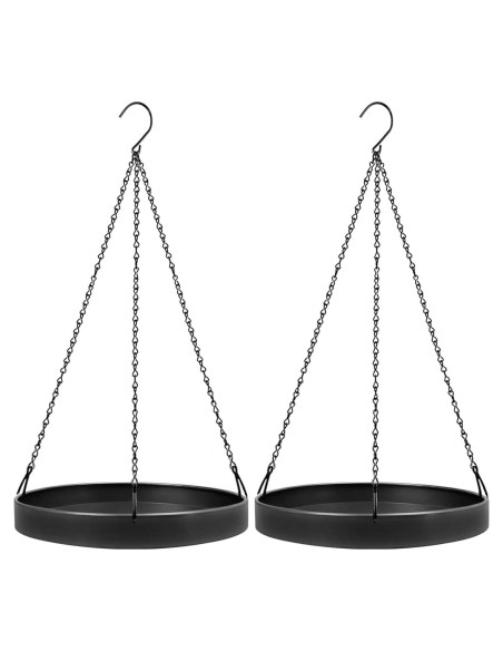 Colgador de Plantas PIKAMAO Negro, 2 Piezas, Metal, 24 cm Colgador de Plantas PIKAMAO Negro, 2 Piezas, Metal, 24 cm