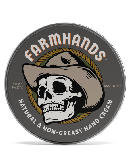 Crema de Manos Natural Farmhands 56.7g - Sin Fragancia, Rápida Absorción