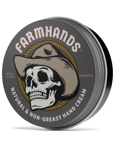 Crema de Manos Natural Farmhands 56.7g - Sin Fragancia, Rápida Absorción