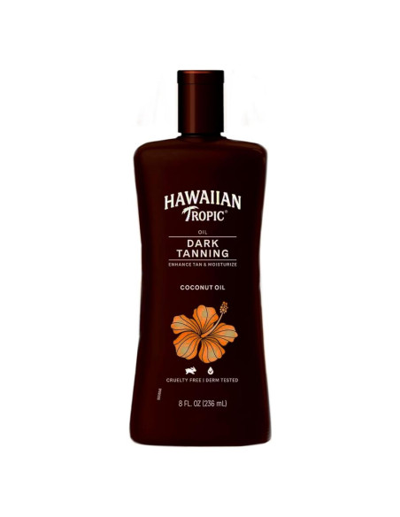 Aceite Bronceador Oscuro Hawaiian Tropic 8 oz x 2