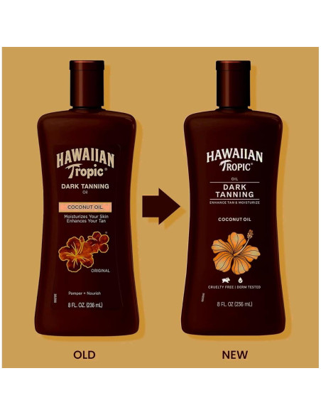 Aceite Bronceador Oscuro Hawaiian Tropic 8 oz x 2