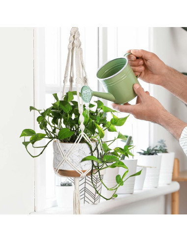 Colgador de Macramé MIPON para Plantas - 3 Tamaños, Marfil