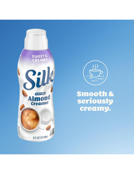 Crema de Almendra Silk 946 ml, Libre de Lácteos y Gluten