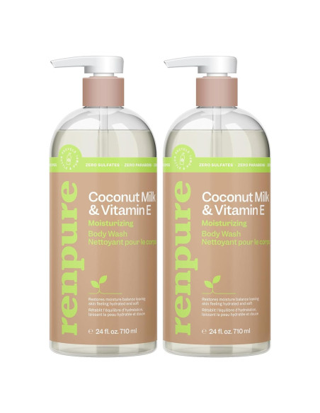 Jabón Corporal Hidratante Renpure 710ml Leche de Coco Vitamina E