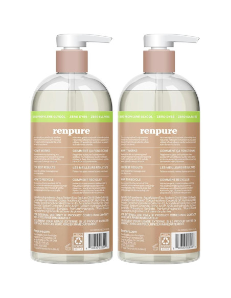 Jabón Corporal Hidratante Renpure 710ml Leche de Coco Vitamina E