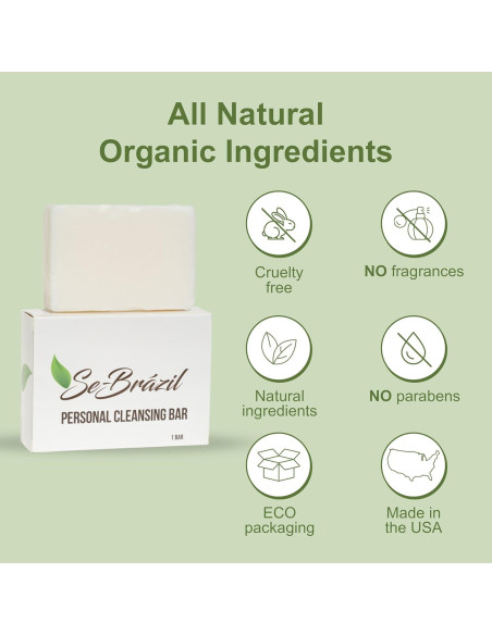 Jabón Natural para Limpieza Intima Se-Brásil 108g - Piel Sensible