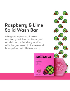Jabón Corporal Hidratante Anihana 79.4g - Frambuesa y Lima 2