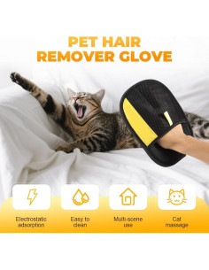 Guante Quitapelos Reutilizable Mustowl Doble Cara para Mascotas 2