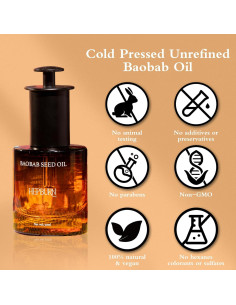 Aceite de Semilla de Baobab Hepburn Orgánico 30ml - Hidratante Natural 2