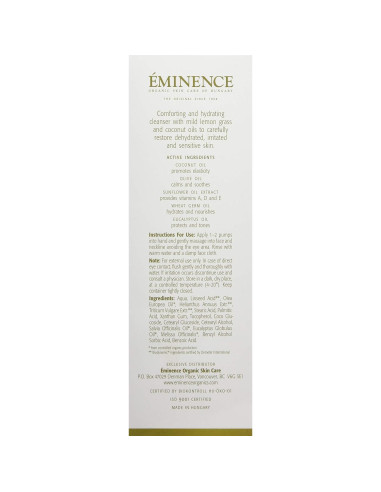 Limpiador Facial Biodinámico Eminence 50 ml - Hierba de Limón