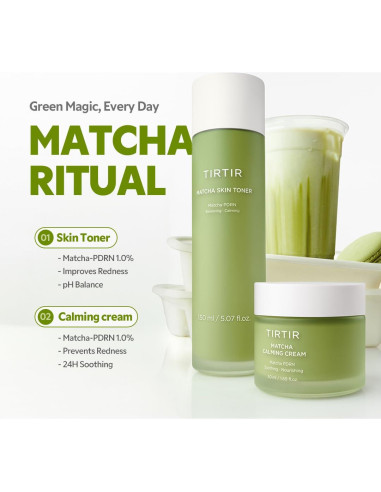 Crema Calmante de Matcha TIRTIR 50ml Hidratante 24H Piel Sensible
