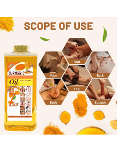 Aceite de Cúrcuma Orgánico Suave 200ml para Piel Brillante 2