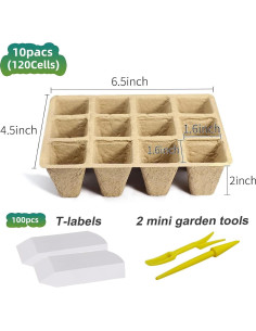 Bandeja de Inicio de Semillas Doubleggs 120 Celdas Biodegradables 2