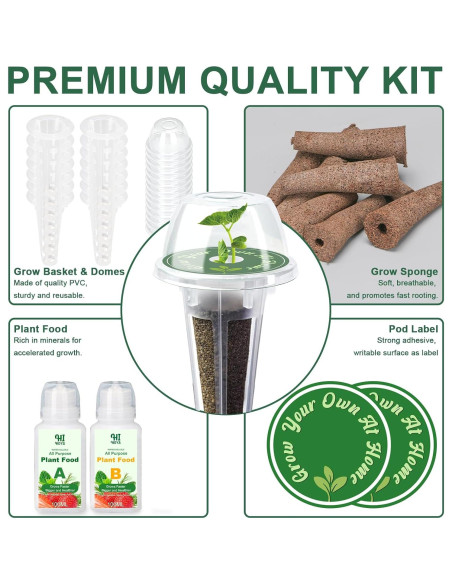 Kit de Cápsulas de Semillas de Hierbas Gourmet HiHOYA 14 Unidades