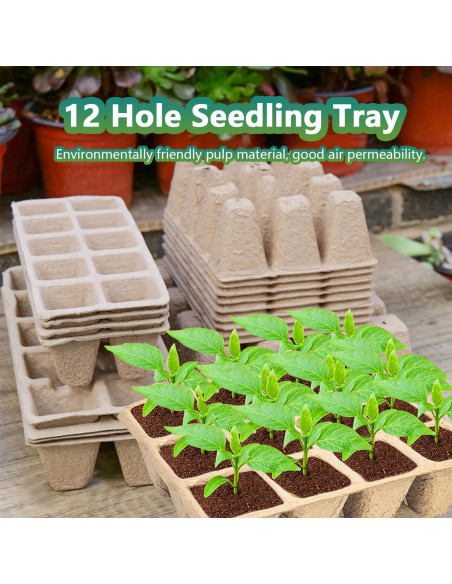 Bandeja de Inicio de Semillas Doubleggs 120 Celdas Biodegradables