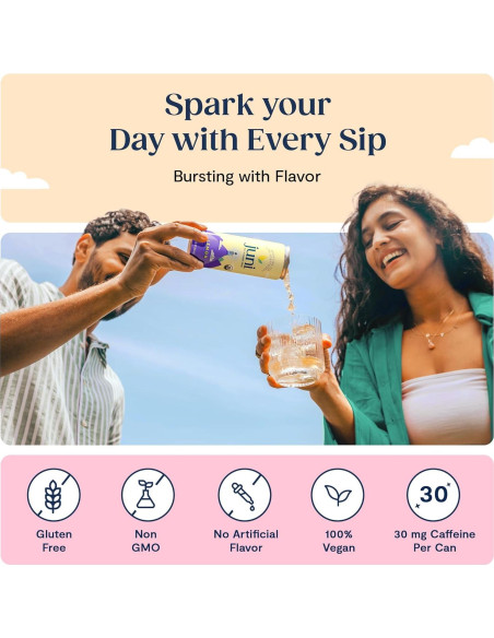 Bebida Espumosa Adaptógena Juni - Paquete Variado de 12 Latas