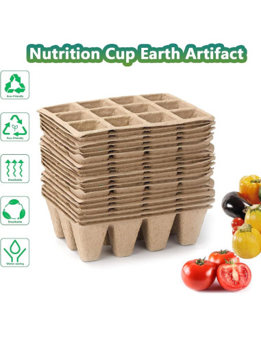 Bandeja de Inicio de Semillas Doubleggs 120 Celdas Biodegradables