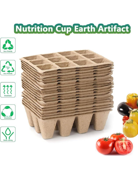 Bandeja de Inicio de Semillas Doubleggs 120 Celdas Biodegradables