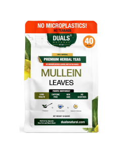 Té de Hoja de Mullein Duals Natural 60g - Sin Cafeína, 40 Porciones