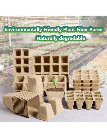 Bandeja de Inicio de Semillas Doubleggs 120 Celdas Biodegradables