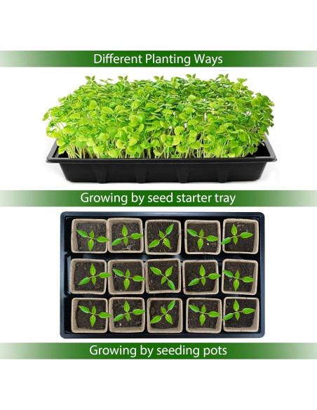 JOPY Kit de Bandejas para Iniciar Semillas 4 Piezas 120 Macetas