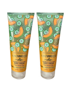 Crema Corporal Hidratante Bath & Body Works 2x236ml Melón Pepino