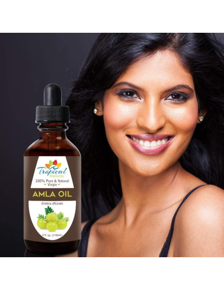 Aceite Amla 100% Puro Tropical Holistic 118 ml - Crecimiento Cabello y Barba