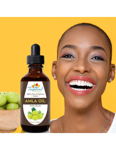 Aceite Amla 100% Puro Tropical Holistic 118 ml - Crecimiento Cabello y Barba