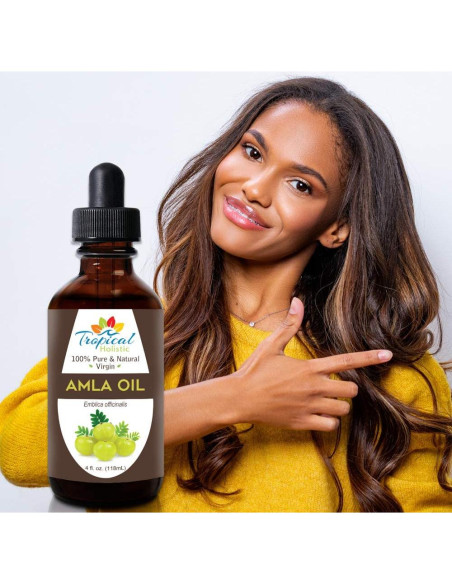 Aceite Amla 100% Puro Tropical Holistic 118 ml - Crecimiento Cabello y Barba