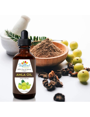 Aceite Amla 100% Puro Tropical Holistic 118 ml - Crecimiento Cabello y Barba