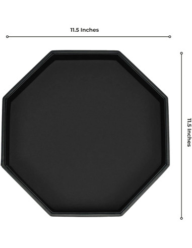 Bandeja para Dados Octagonal RNK Gaming 29.2 cm PU Cuero Negro