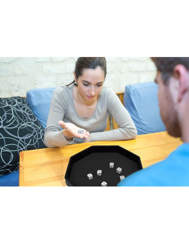 Bandeja para Dados Octagonal RNK Gaming 29.2 cm PU Cuero Negro