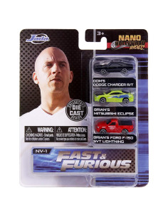 Autos de metal Jada Rápido y Furioso 1.65" 3-Pack