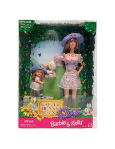 Conjunto de Regalo Barbie y Kelly Conejo de Pascua 1998