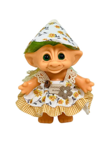 Llave de anillo muñeca troll vintage Yintlilocn 10 cm