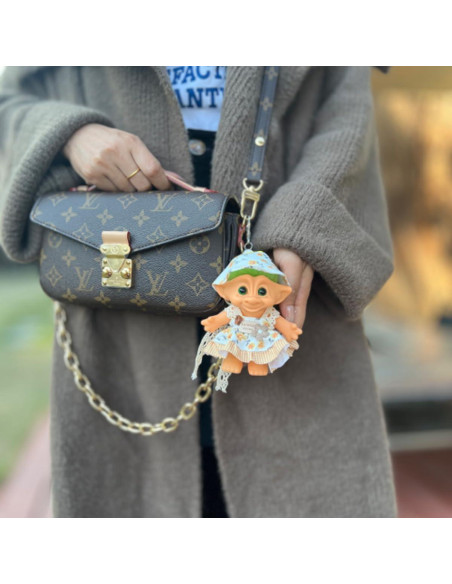 Llave de anillo muñeca troll vintage Yintlilocn 10 cm