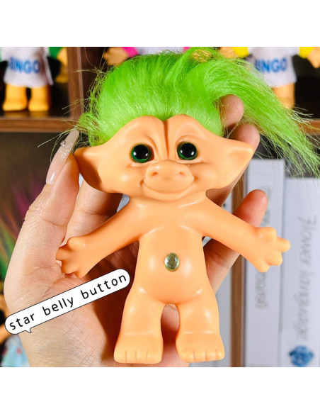 Llave de anillo muñeca troll vintage Yintlilocn 10 cm