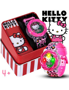 Reloj LCD Hello Kitty para Niñas con Luces LED Rosa 2
