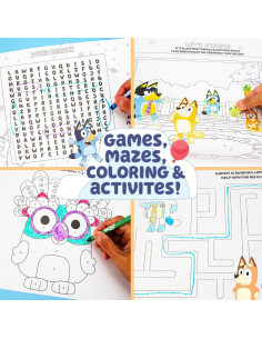 Papel de Colorear Jumbo Bluey 60 Páginas + 10 Crayones 2