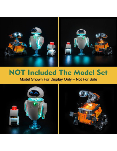 Kit de Luz LED Compatible con Lego 43279 Wall-E y EVE