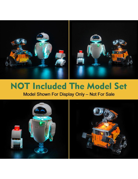 Kit de Luz LED Compatible con Lego 43279 Wall-E y EVE