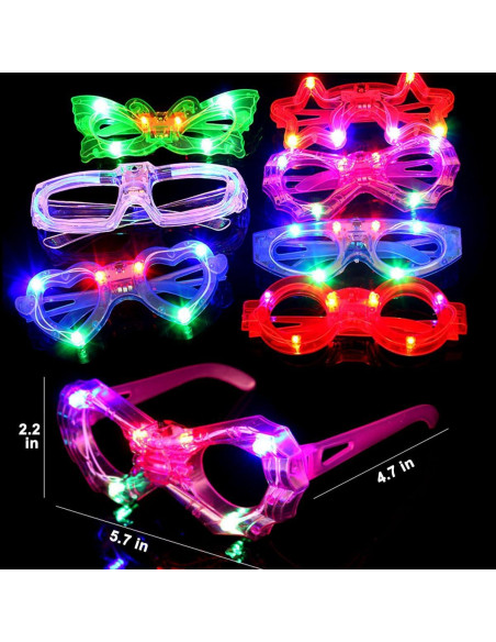 24 Gafas LED OceanWings para Niños - Brillan en la Oscuridad