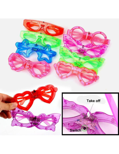 24 Gafas LED OceanWings para Niños - Brillan en la Oscuridad