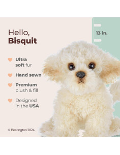 Peluche Bearington Maltipoo Bisquit 34.3 cm - Juguete Infantil 2