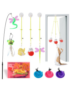 Juguetes Interactivos para Gatos Janbenty 8 Piezas Ajustables