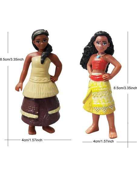 Set de 10 Figuras de Acción Moana 2 Suliutoys PVC