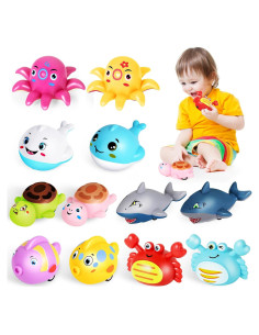 12 Coches de Retroceso MOONTOY para Niños 1-3 Años