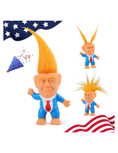 Muñeco Troll de Goma Auvitaya con Cabello Largo y Pies Gigantes