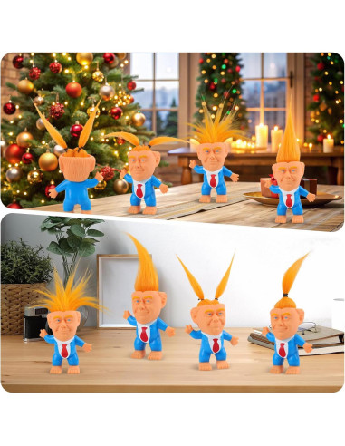 Muñeco Troll de Goma Auvitaya con Cabello Largo y Pies Gigantes